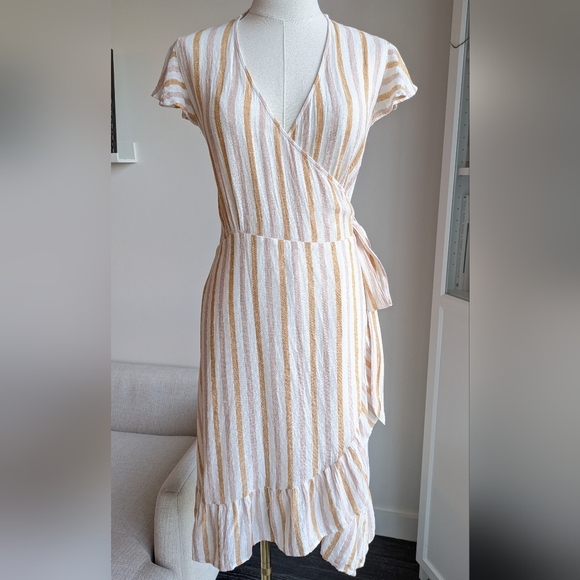 RAILS Brigitte-Pip Amber Striped Wrap Dress - Picture 10 of 10